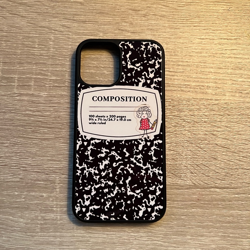 iPhone cover fits 12 Pro. Normal wear and tear. No cracks.